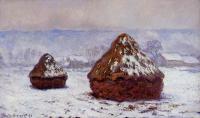 Monet, Claude Oscar - Grainstacks, Snow Effect